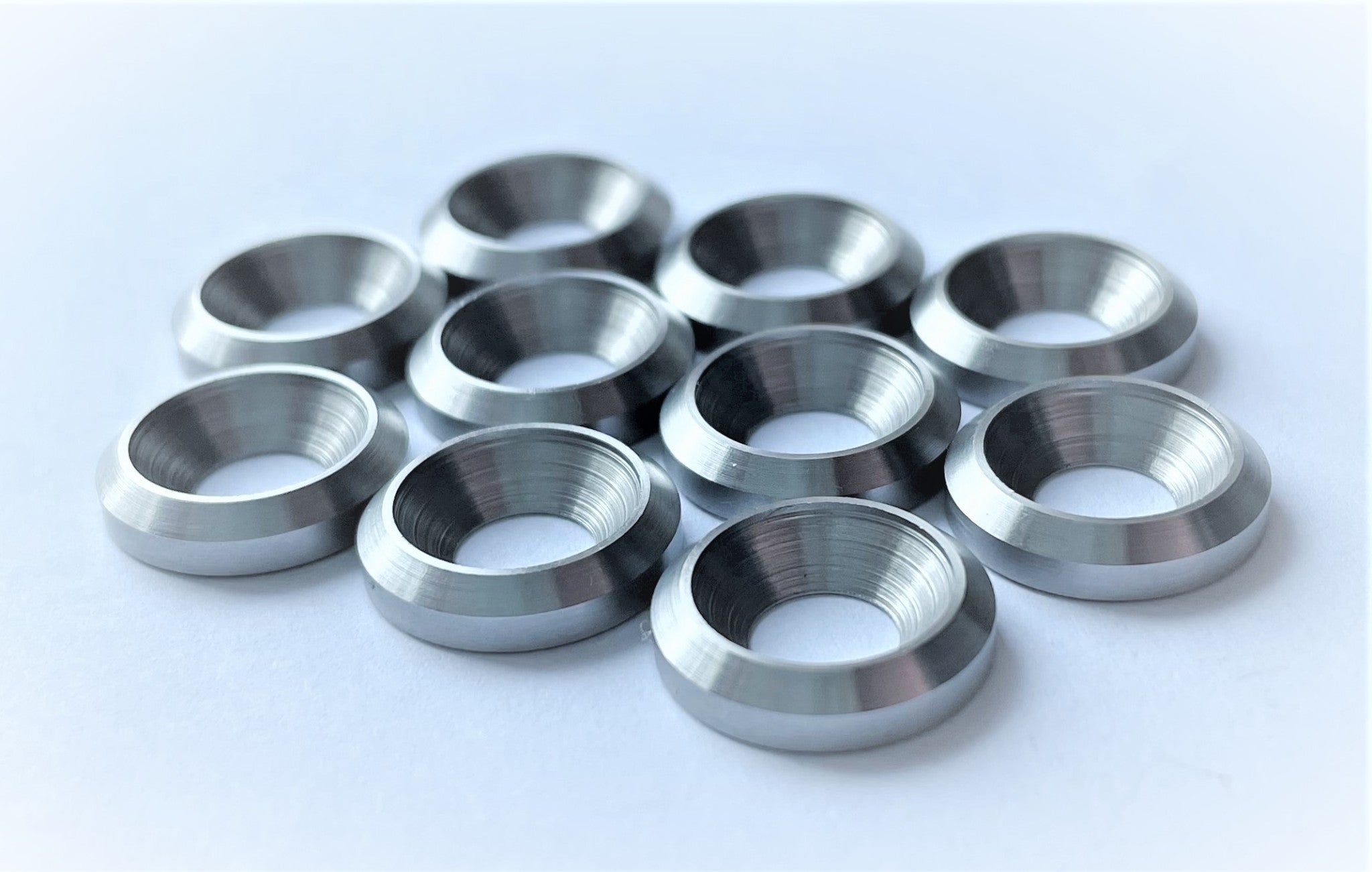Stainless Countersunk Cup Washers M6 16mm dia CNC Solid Metal 10x
